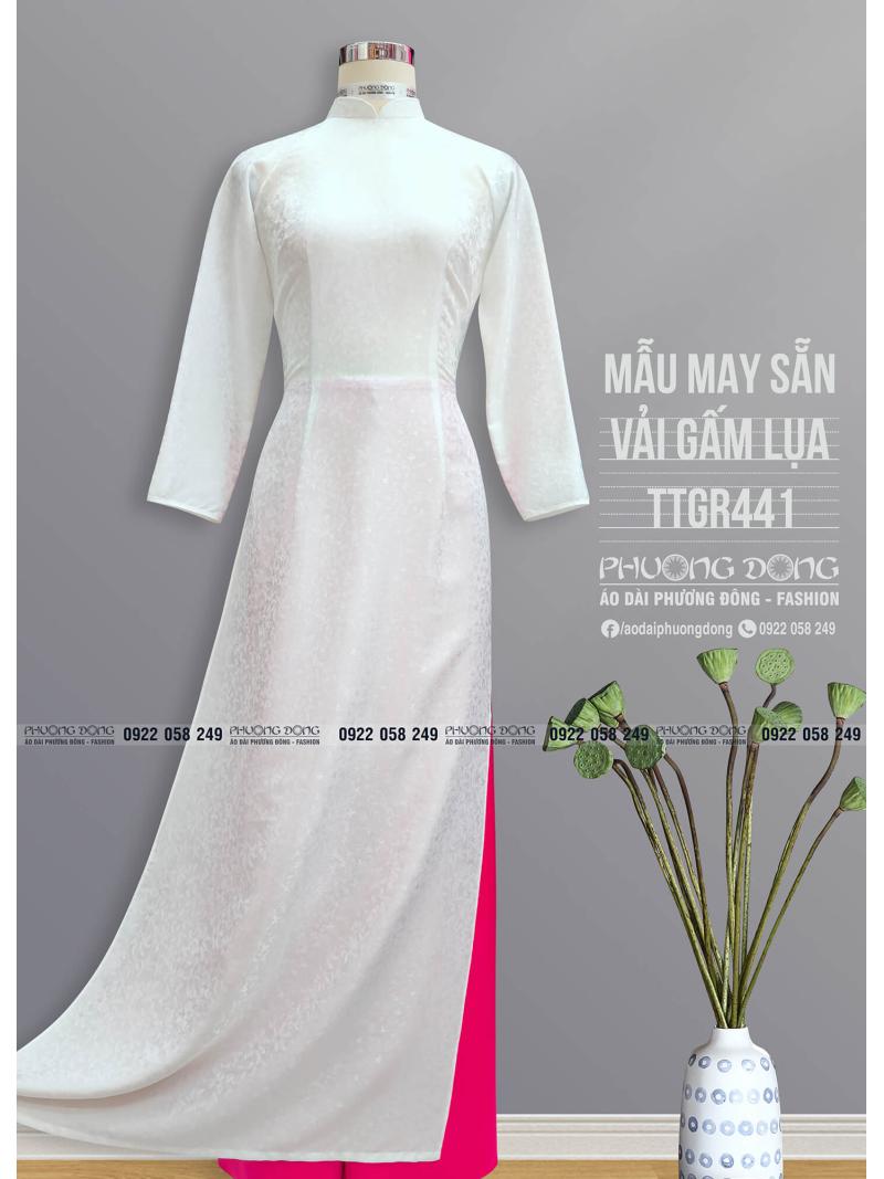 Áo Dài Truyền Thống Gấm Lụa TTGR441